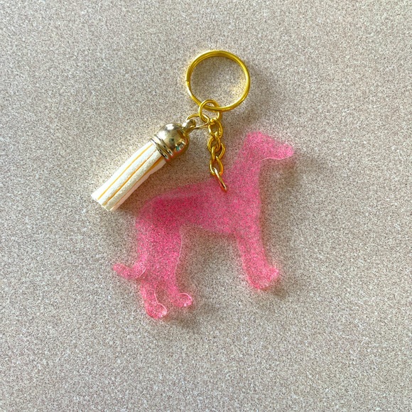 Hand Crafted Other - **SPECIAL DEAL** Handmade Greyhound Keychain -Please read description